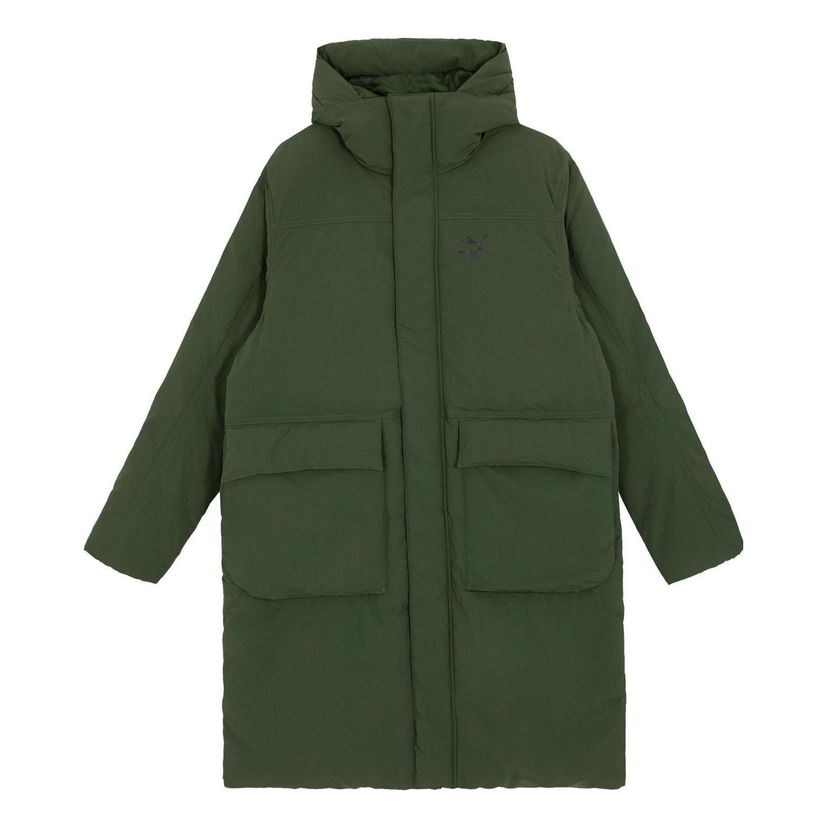 Pernata jakna Puma Long Down Coat Zelena | 621684-31
