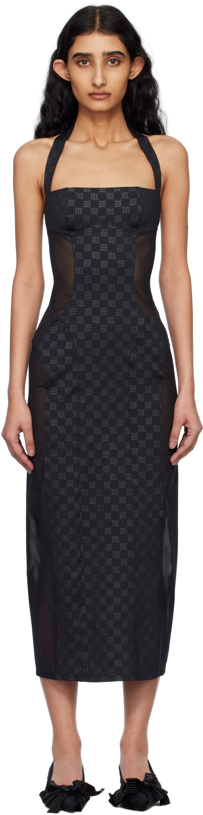 Haljina MISBHV MISBHV Shape Up Midi Dress Crna | 250W804