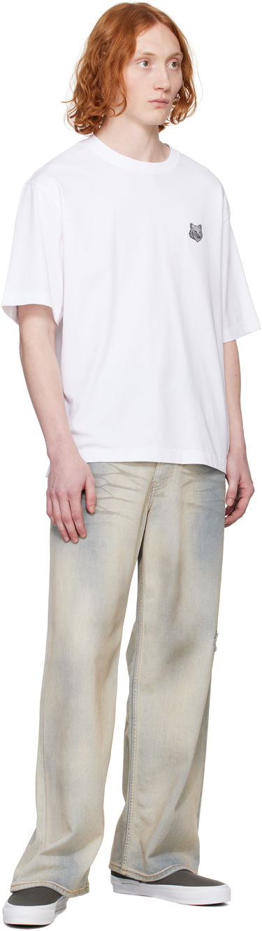 Majica kratkih rukava MAISON KITSUNÉ Maison Kitsuné Fox Head Patch Oversize T-Shirt Bijela | OM00128KJ0119, 3