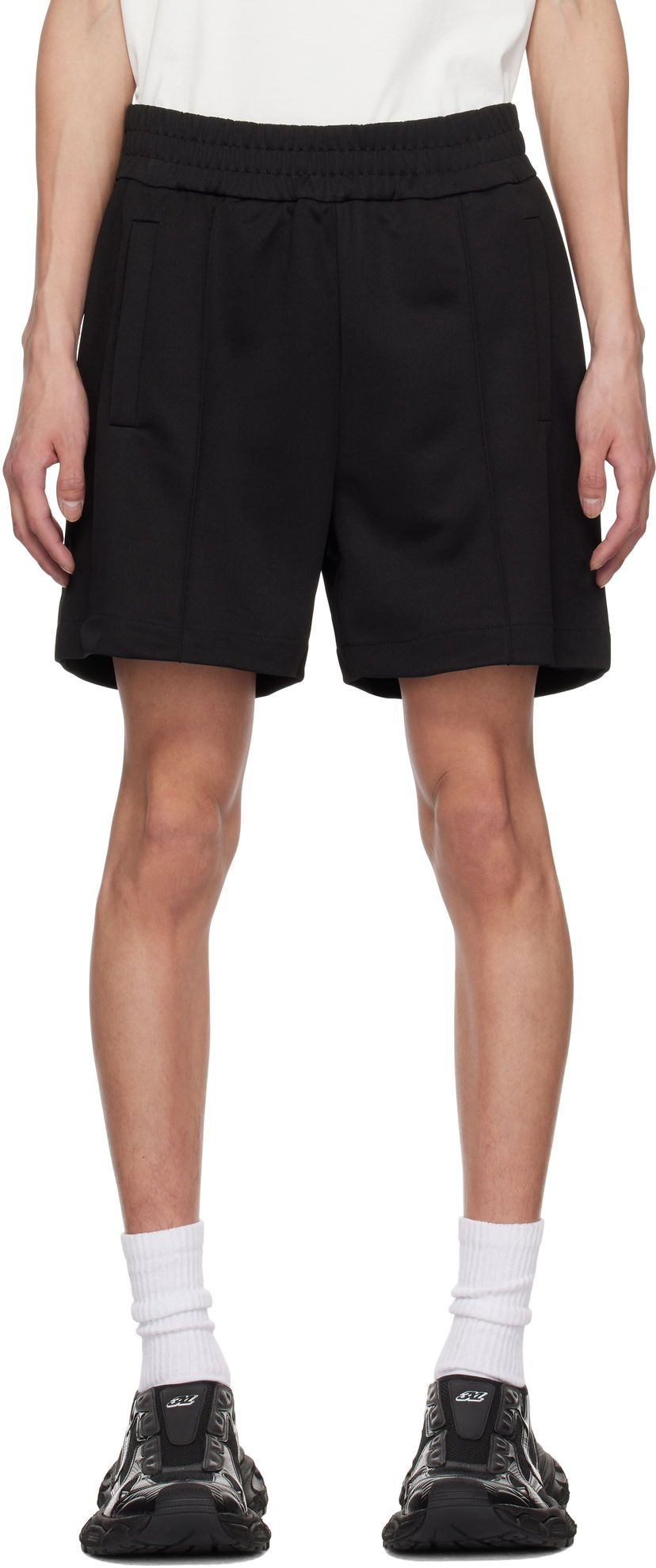 Kratke hlače Palm Angels Palm Angels Track Shorts Crna | PMCL008S25FAB0011003