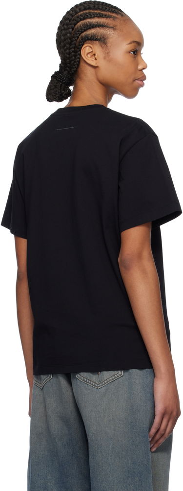 Majica kratkih rukava Maison Margiela MM6 Maison Margiela Newspaper Print T-Shirt Crna | S52GC0337 S24312, 2