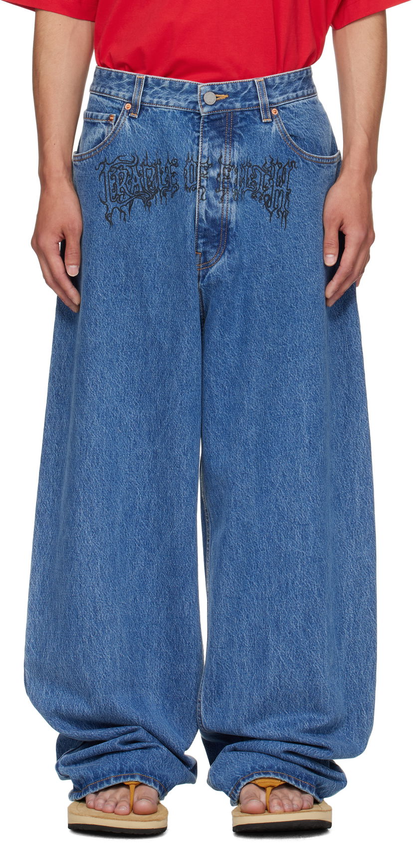 Jeans VETEMENTS Vetements Cradle of Filth Baggy Jeans Plava | UH76DP150LB2