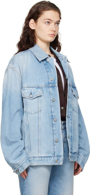 Jakna Acne Studios Blue Relaxed-Fit Denim Jacket Plava | C90176-, 4