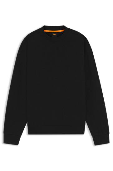 Dukserice BOSS Oversized Cotton Blend Sweatshirt Crna | 50543467