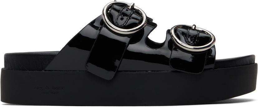 Odjeća rag & bone Rag & Bone Geo Platform Sandals Crna | WFF24HF1002PA02
