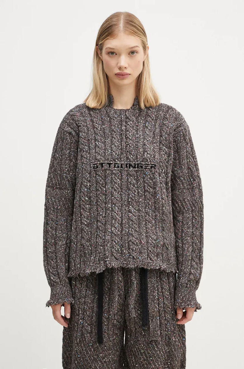 Džemper Ottolinger Ottolinger Knit Chunky Sweater Siva | 1070201521