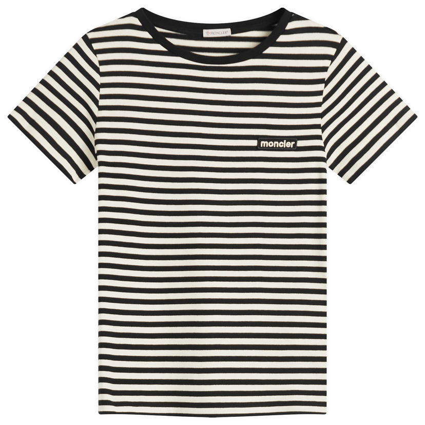 Majica kratkih rukava Moncler Moncler Striped Short Sleeve T-Shirt Crna | 8C000-49-89AZC-F09