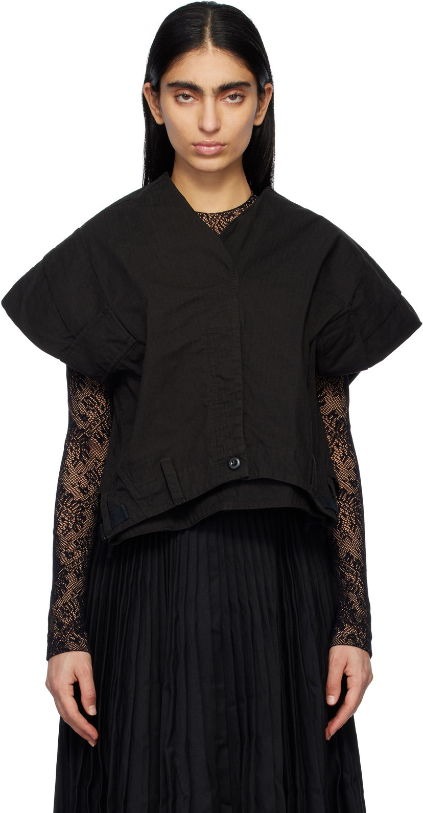 Prsluk Balenciaga Cargo Top Crna | 808856 TRP08