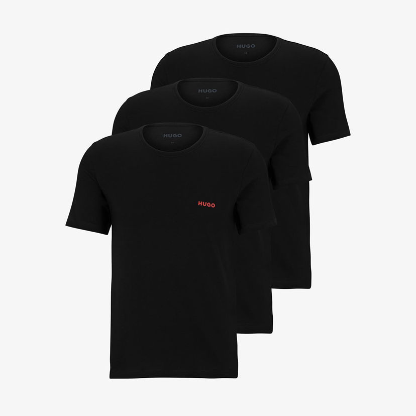 Majica kratkih rukava BOSS 3-Pack Crew Neck Cotton T-Shirts Crna | 50493972-001