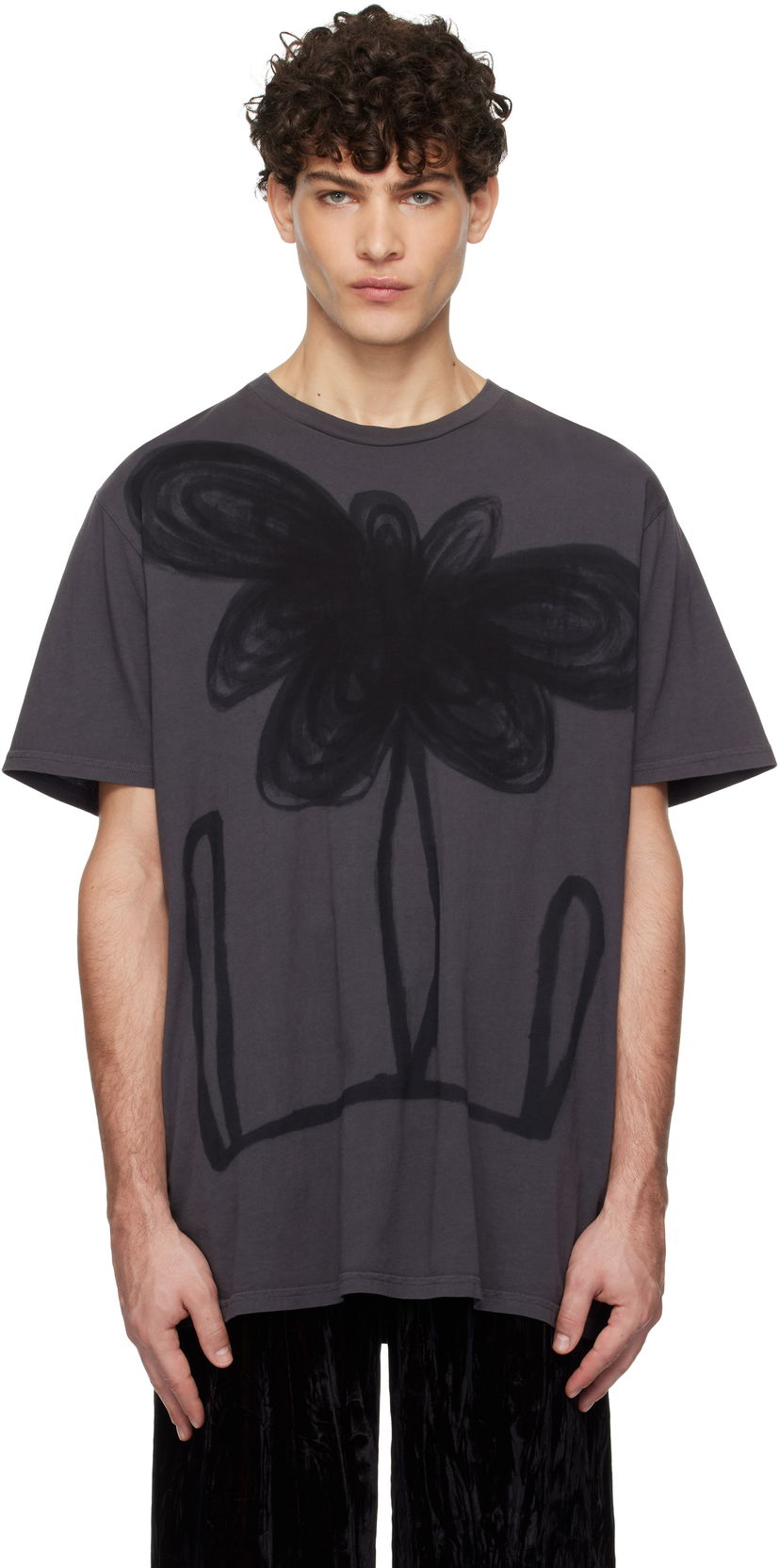 Majica kratkih rukava Collina Strada Collina Strada Painted T-Shirt Siva | XX3137