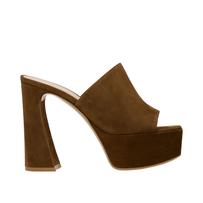 Tenisice i cipele Gianvito Rossi Suede Platform Mules Smeđa | G16990.70RIC.CAM