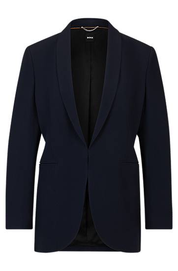 Jakna BOSS Regular-Fit Shawl-Lapel Jacket Tamnoplava | 50512808