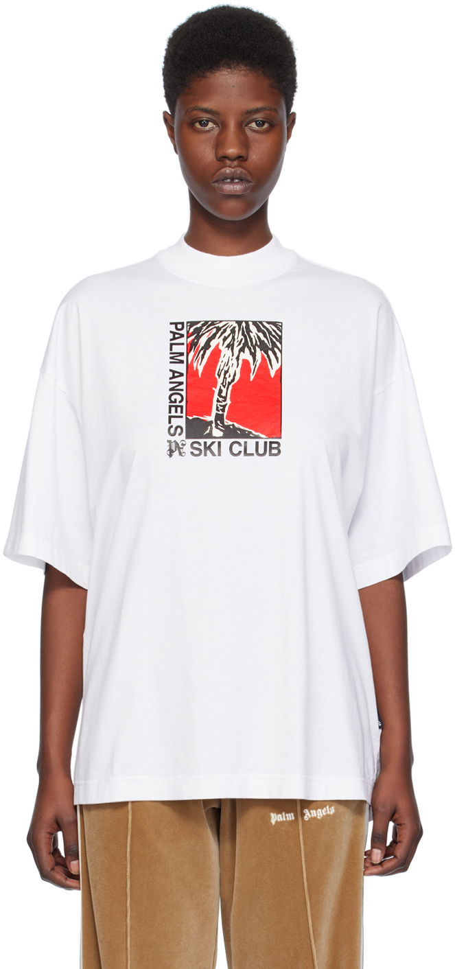 Majica kratkih rukava Palm Angels 'Ski Club' T-Shirt Bijela | PWAA017R24JER0020110