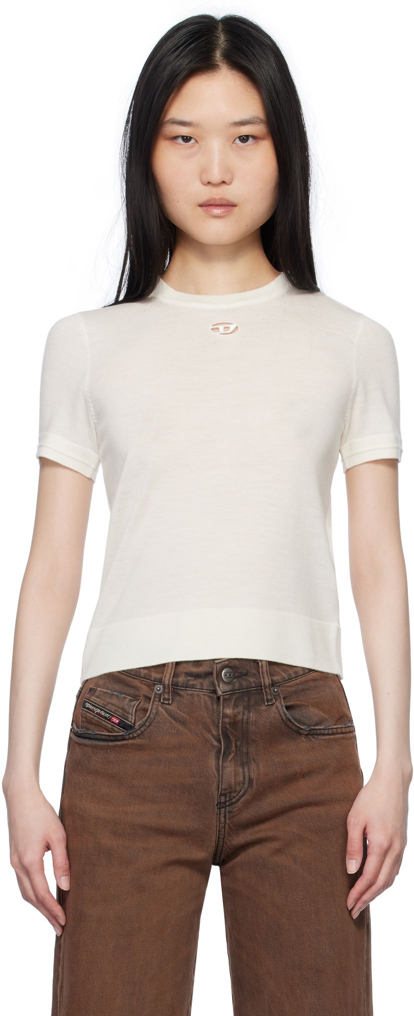 Majica kratkih rukava Diesel Diesel M-Aline T-shirt Bijela | A17501 0DCCH