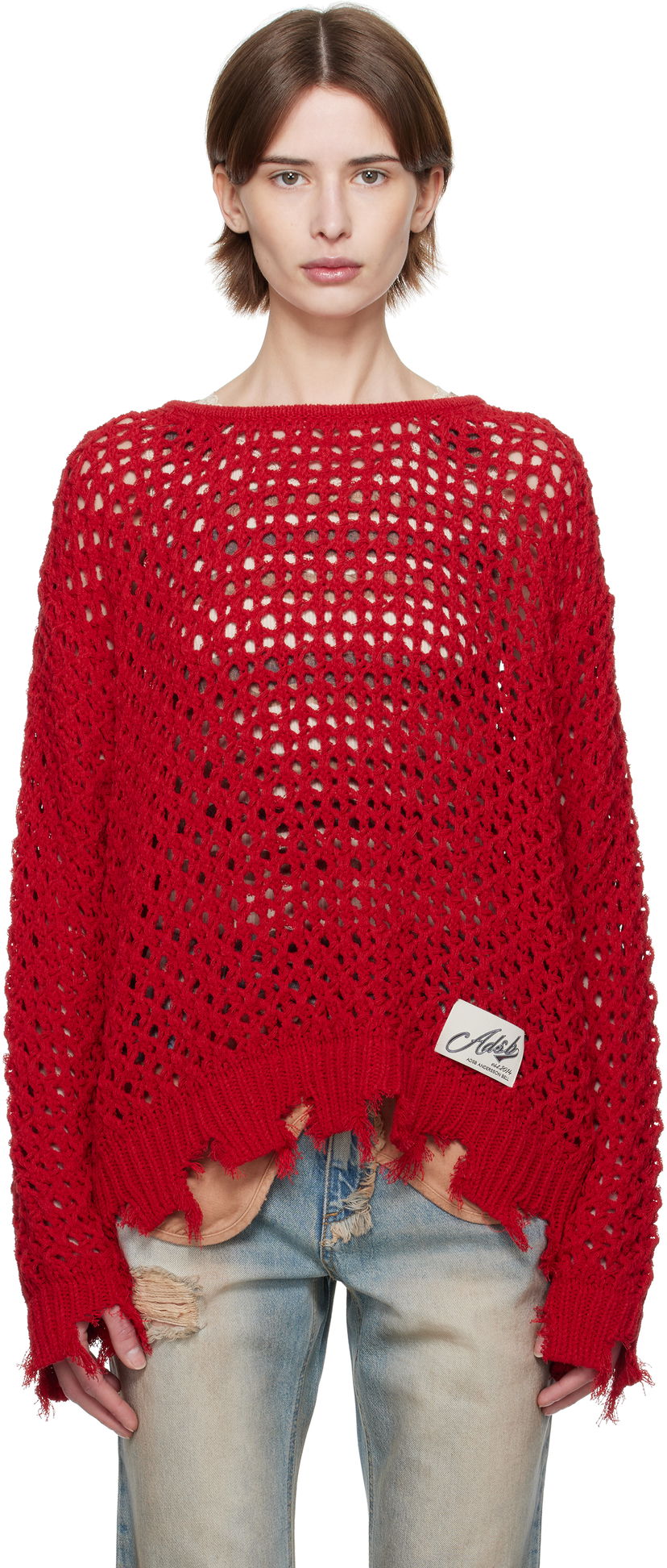Džemper Andersson Bell Andersson Bell Damaged Boatneck Sweater Crvena | atb1240u