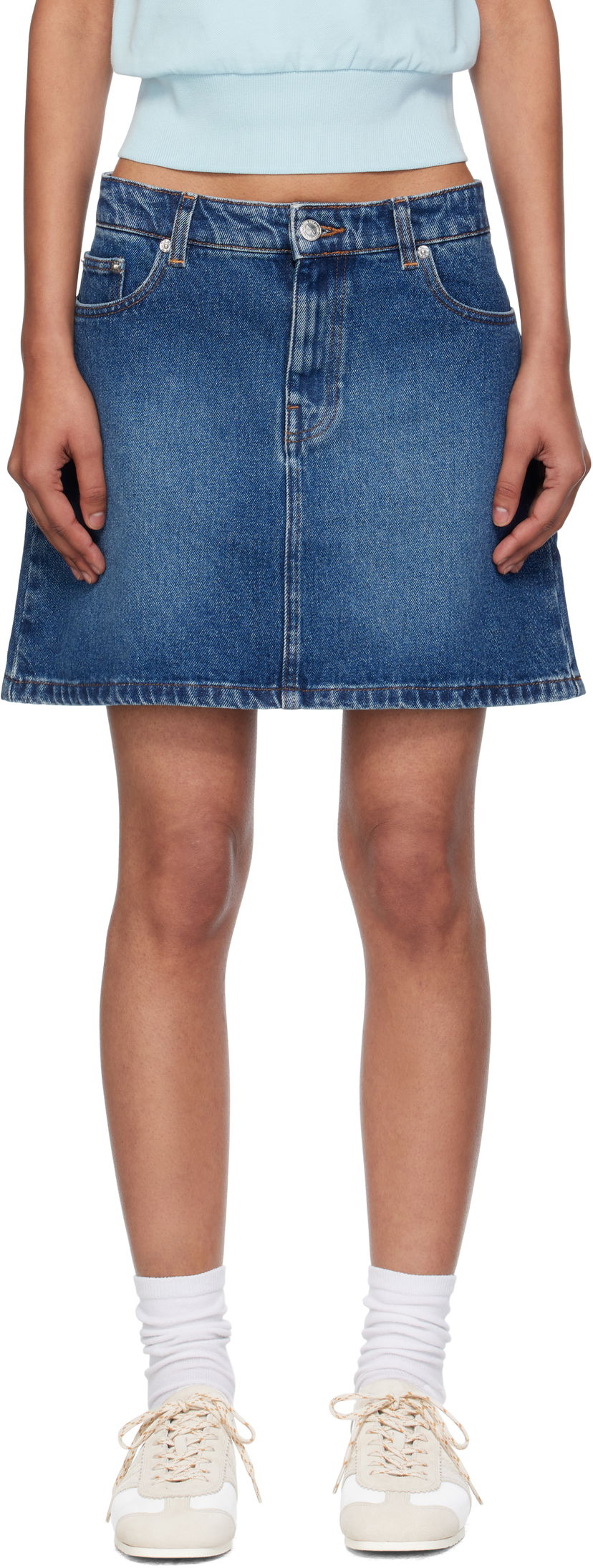 Suknja A.P.C. A.P.C. Denim Miniskirt Plava | COHJL-F06374
