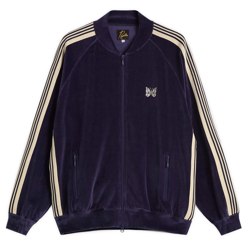 Bomber jakna Needles Needles Velour Rib Collar Track Jacket, Size Small Ljubičasta | RW323-A