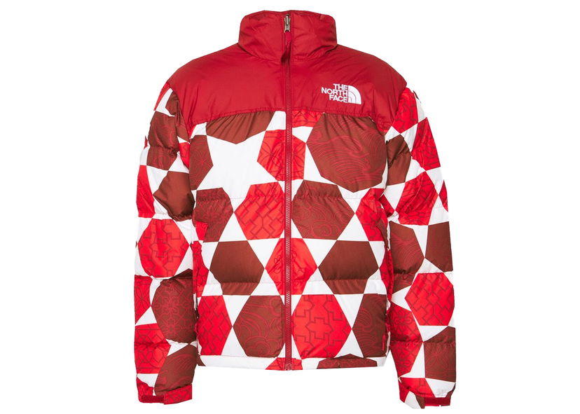 Pernata jakna The North Face 1996 Retro Nuptse IC Geo Print Fiery Red Crvena | NF0A5IX43H2