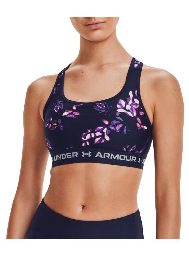 Grudnjak Under Armour Crossback Mid Print Sports Bra Tamnoplava | 1361042-410