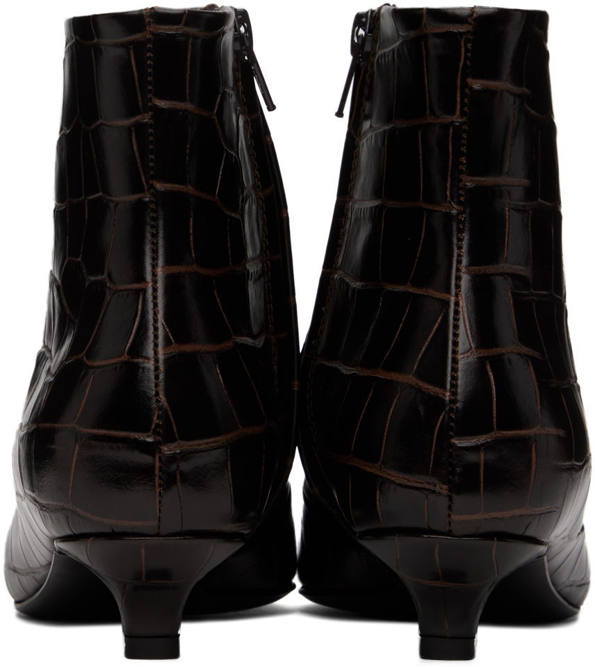 Tenisice i cipele TOTEME TOTEME 'The Slim' Kitten Heel Ankle Boots Smeđa | 241-WAS940-LE0023, 1