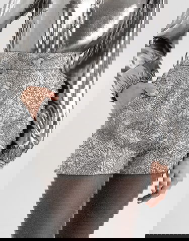 Kratke hlače Dolce & Gabbana Lamé Floral Jacquard Bermuda Metalik | FTC9GZFJZALS0998, 3