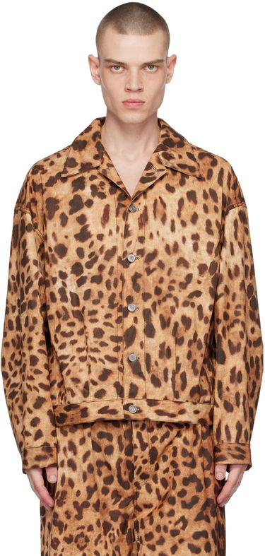 Jakna We11done We11done Allover Print Jacket Smeđa | WD-JK1-23-245-U-BR, 0