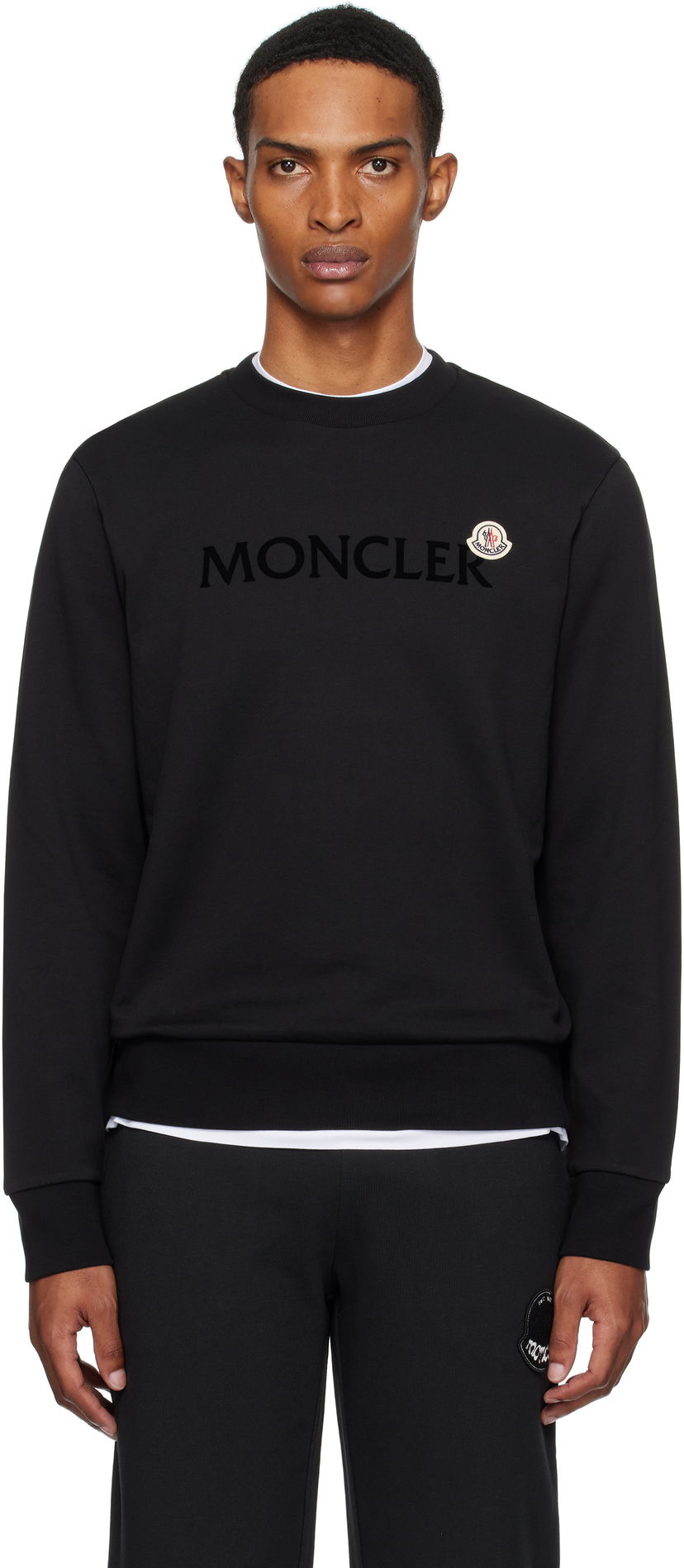Dukserice Moncler Logo Cotton Sweatshirt Crna | K20918G00040809KR
