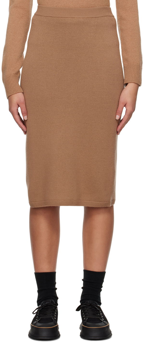 Suknja Max Mara Max Mara Dina Midi Skirt Smeđa | 2419301011600 MM12047
