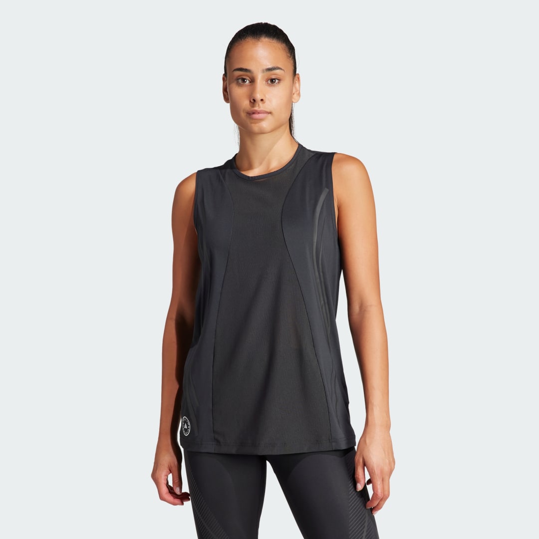 Majica bez rukava adidas Performance adidas adidas by Stella McCartney adidas by Stella McCartney TruePace Running Tank Top Crna | IW1146, 1