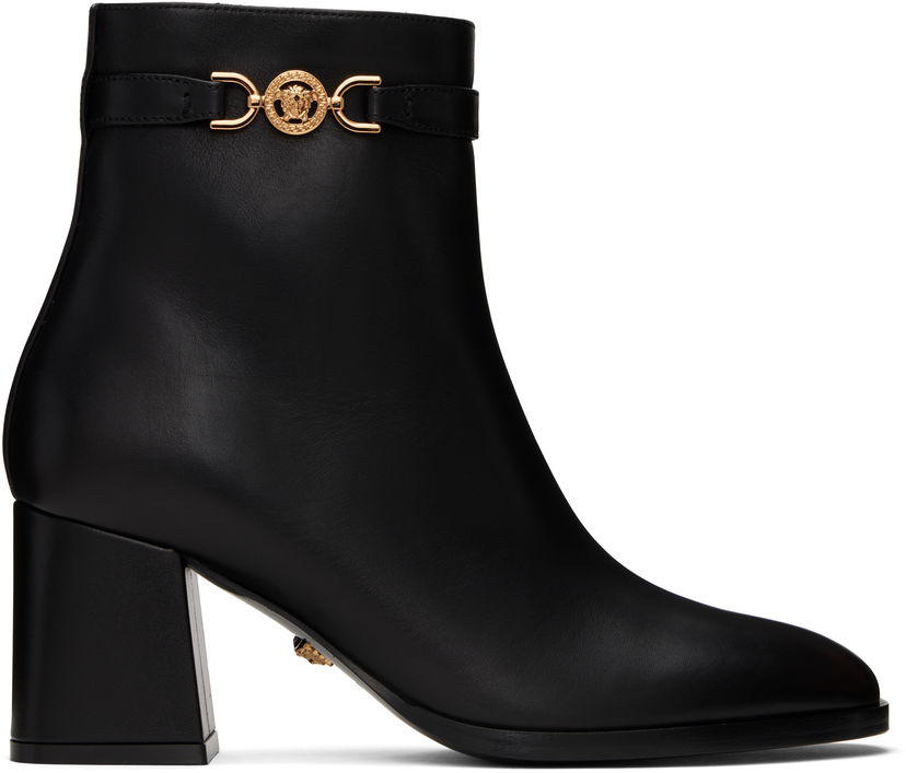 Tenisice i cipele Versace Leather Ankle Boots With Medusa Accent Crna | 1015914_DVT2P