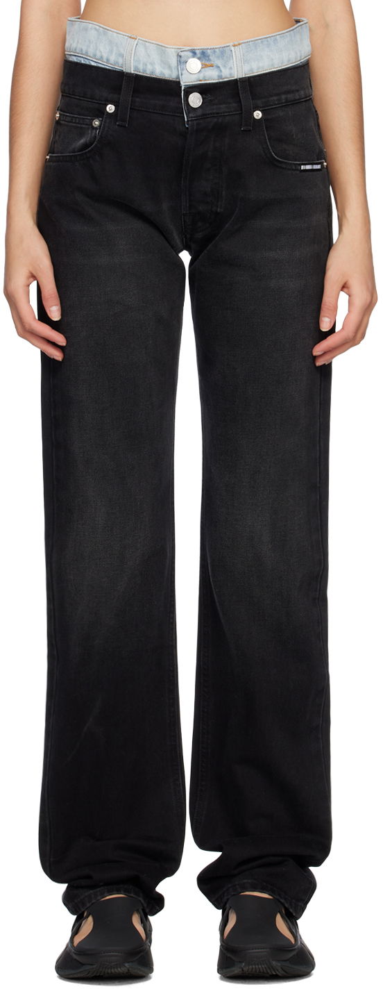 Jeans VETEMENTS VTMNTS Double Waist Jeans Crna | VL16PA400B