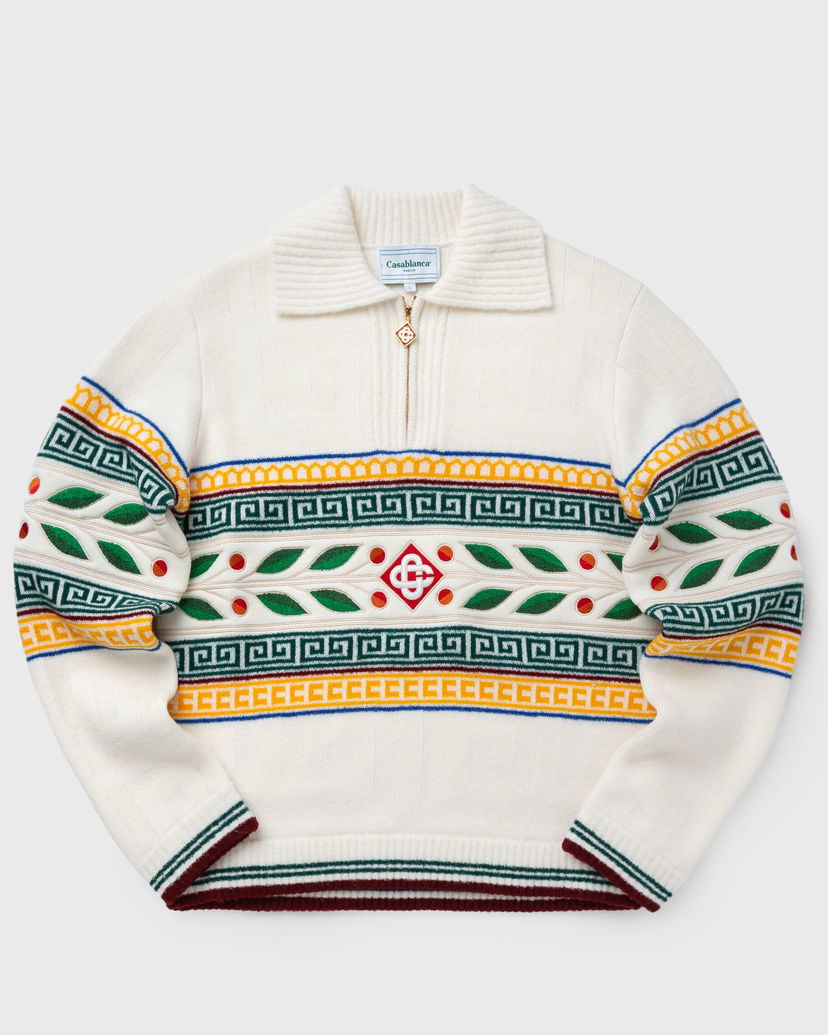 Džemper Casablanca LAURIEL OLYMPIQUE JUMPER Zelena | MF24-KW-773-01