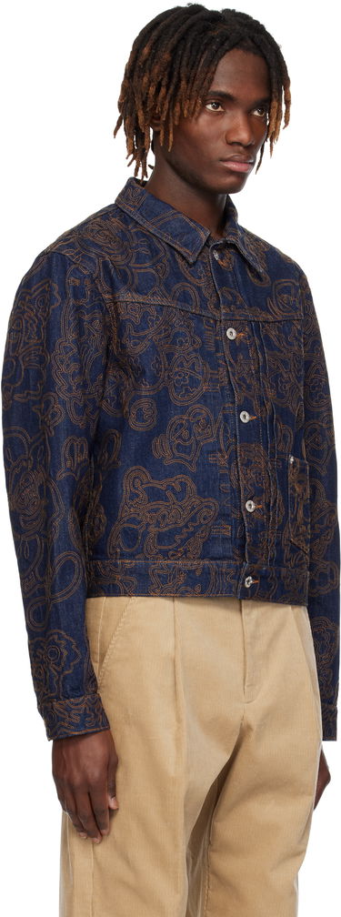 Jakna KENZO Kenzo Paris VERDY Edition Embroidered Denim Trucker Jacket Plava | FF55DV3096V1, 1