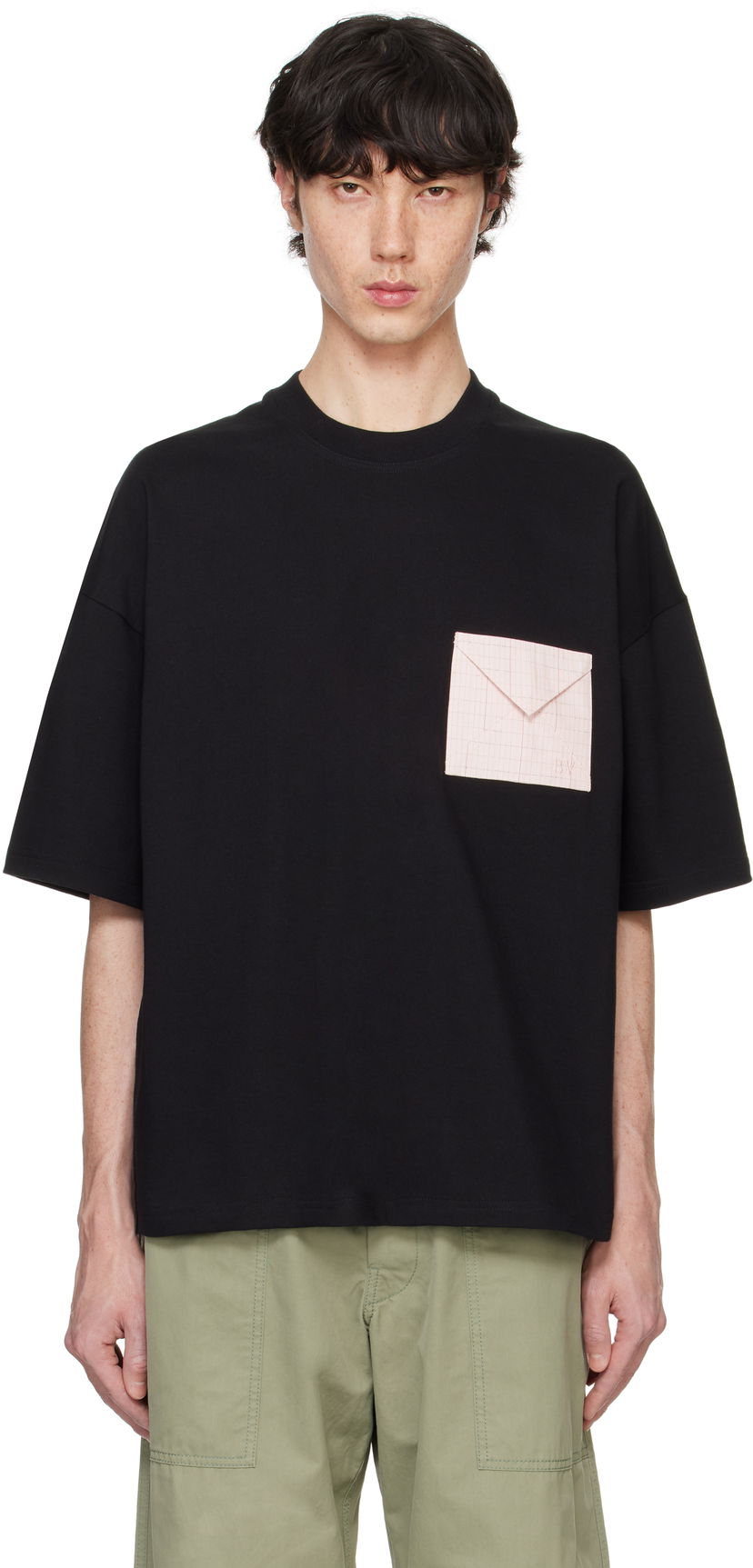 Majica kratkih rukava Bottega Veneta Pima Cotton Jersey Oversized T-shirt Crna | 804276 V4N50 1000