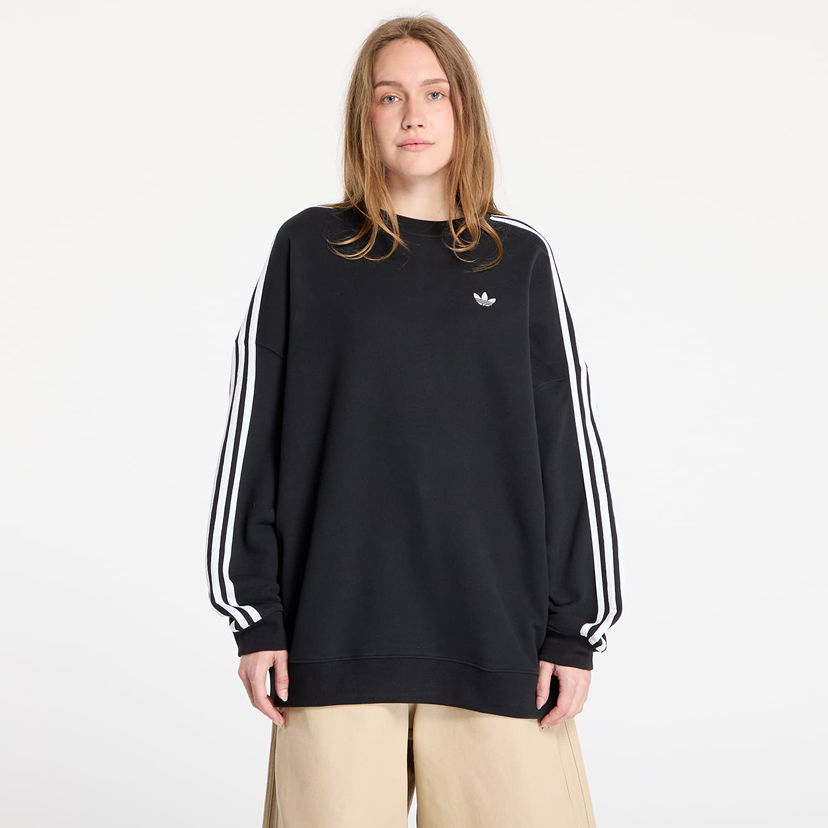 Dukserice adidas Originals Adicolor 3-Stripes Adilenium Sweatshirt Crna | JX5285