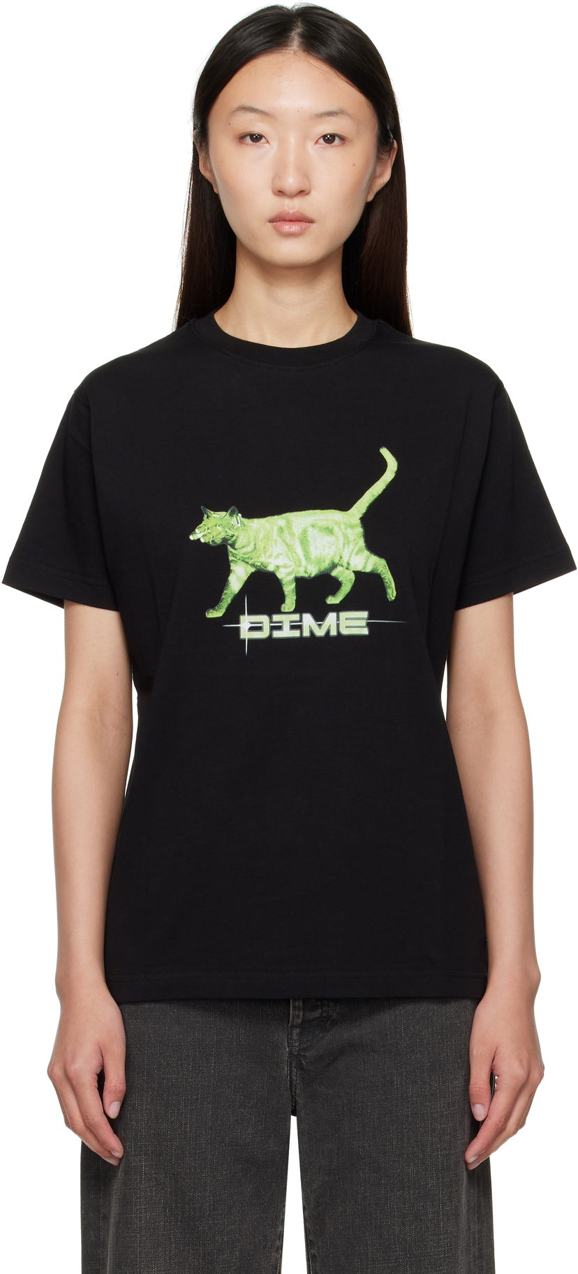 Majica kratkih rukava Dime Dime Splinter Graphic T-Shirt Crna | DIMESU2552BLK