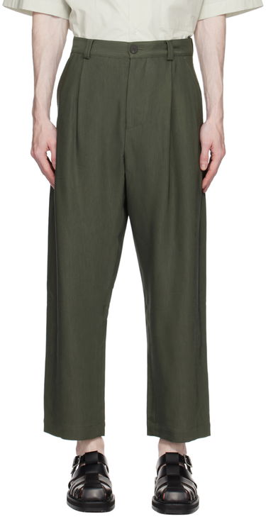 Hlače Studio Nicholson Studio Nicholson Tuck Trousers Zelena | TUCK SNM-787, 0