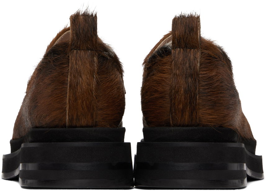 Haljina Simone Rocha Simone Rocha Heart Toe Platform Loafers Smeđa | LOF1PD 0794, 1