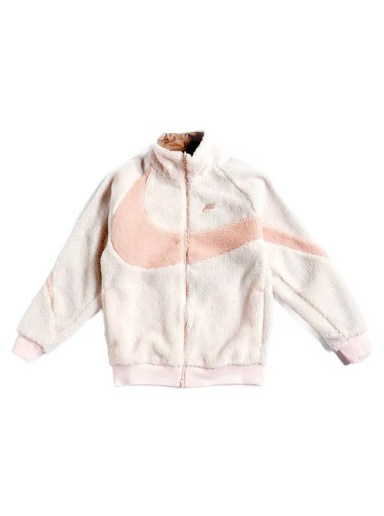 Jakna Nike Big Swoosh Reversible Boa Jacket Light Soft Pink Bijela | BQ6546-640