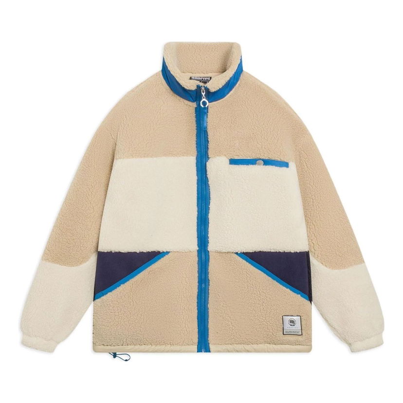 Dukserice Li-Ning BadFive Graphic Color Block Polar Fleece Jacket Bež | AFDSA71-1