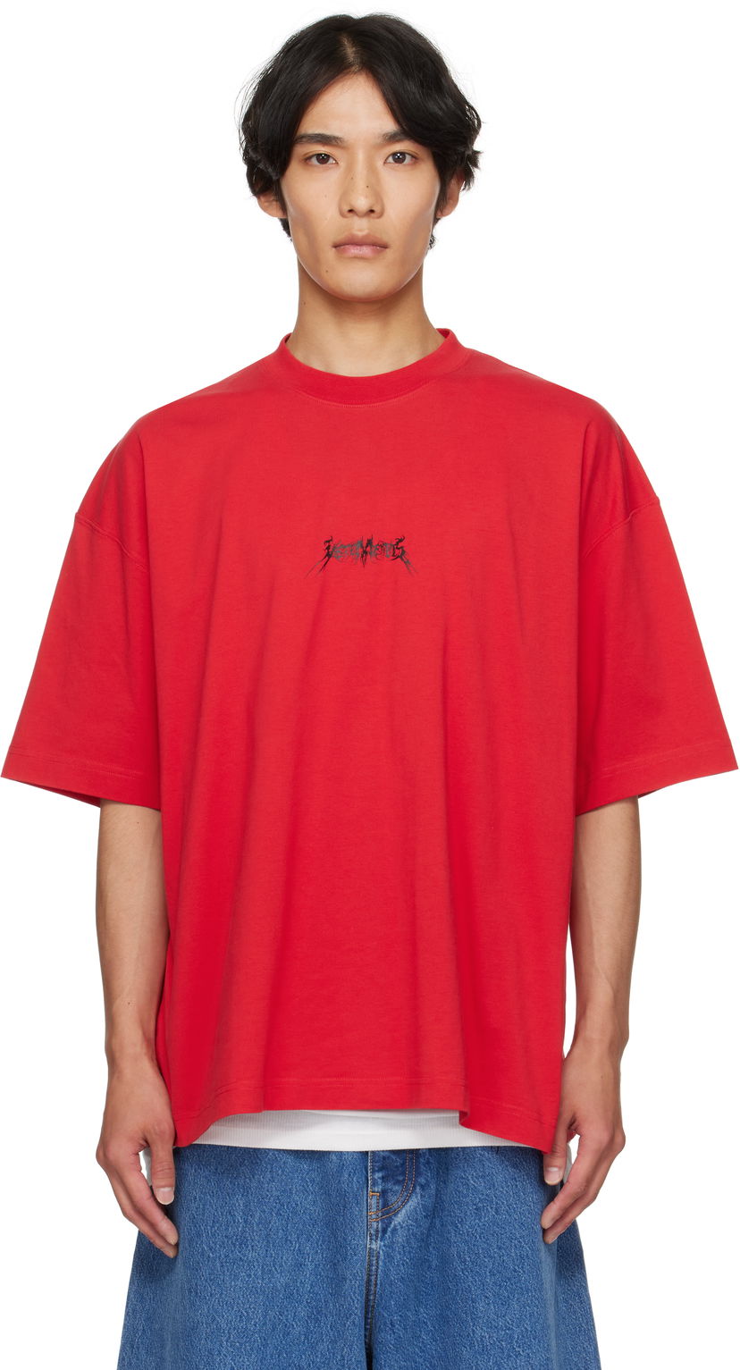 Majica kratkih rukava VETEMENTS VETEMENTS Metal Logo Regular Fit T-Shirt Crvena | UH76TR600R