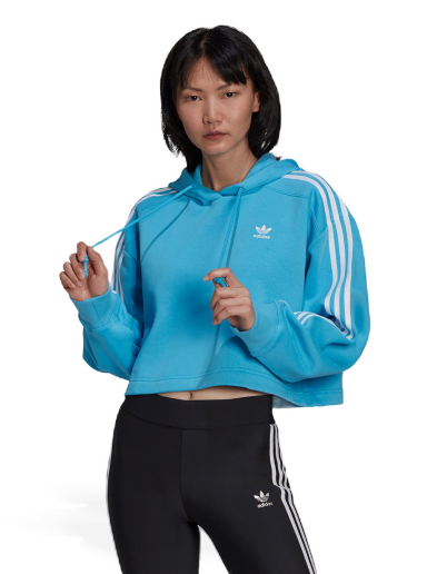 Dukserice adidas Originals Adicolor Classics Cropped Hoodie Plava | HC2014