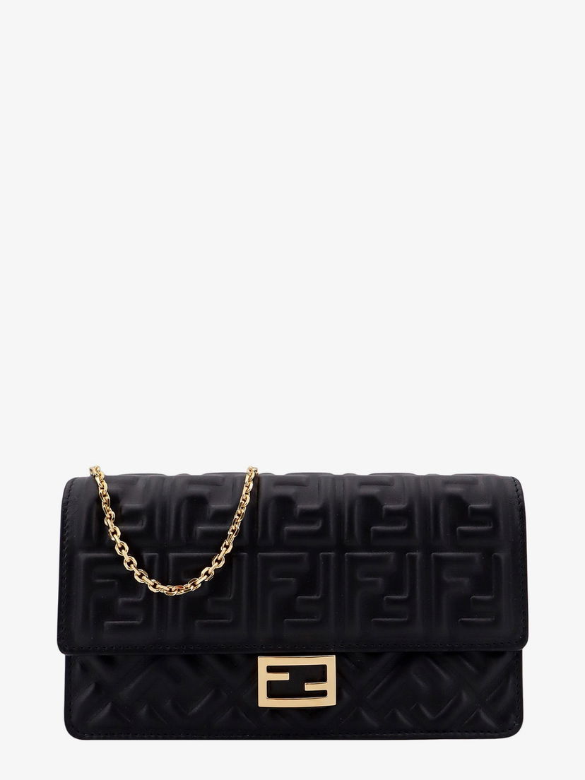 Ručna torbica FENDI Fendi Baguette Wallet on Chain Crna | 8M0498AAJDF0KUR
