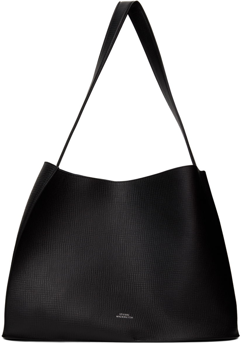 Ručna torbica Studio Nicholson Studio Nicholson Doublet Leather Tote Bag Crna | DOUBLET SN - 741