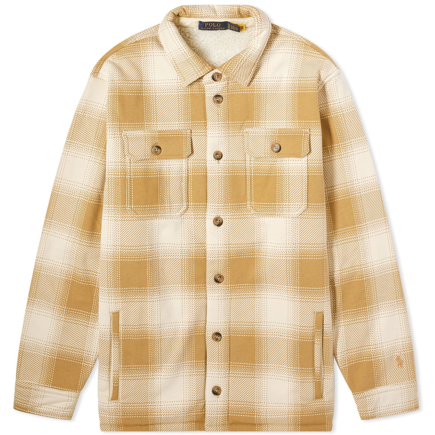 Košulja Polo by Ralph Lauren Quilted Plaid Overshirt "Winter Cream/Cafe Tan" Bež | 710855198005, 0