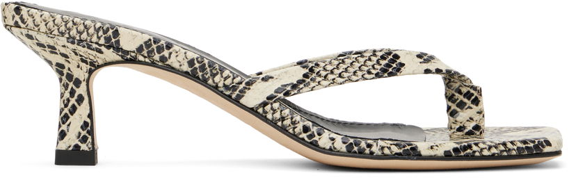 Dodaci Aeyde Aeyde Wilma Leather Toe-Post Heeled Sandals Bež | A11-HS-LESS55CI72-SS25-100-043