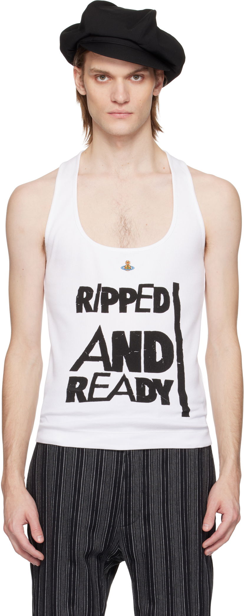 Majica bez rukava Vivienne Westwood Vivienne Westwood 'Ripped & Ready' Tank Top Bijela | 2G010007-J009C-
