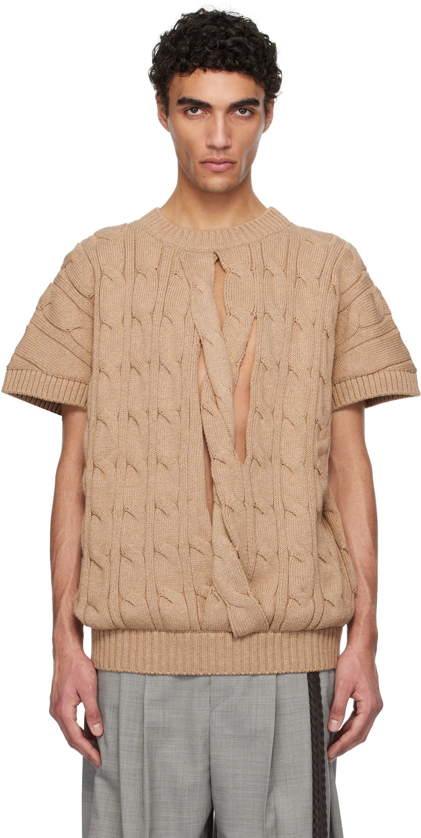 Džemper HED MAYNER Hed Mayner Knit Braids Sweater Smeđa | HMMA75072A-HA603