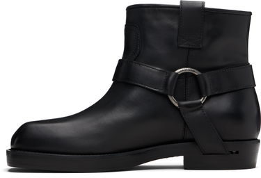 Tenisice i cipele Balmain Balmain Calfskin Leather Biker Ankle Boots Crna | FM1TE365LVIT, 2