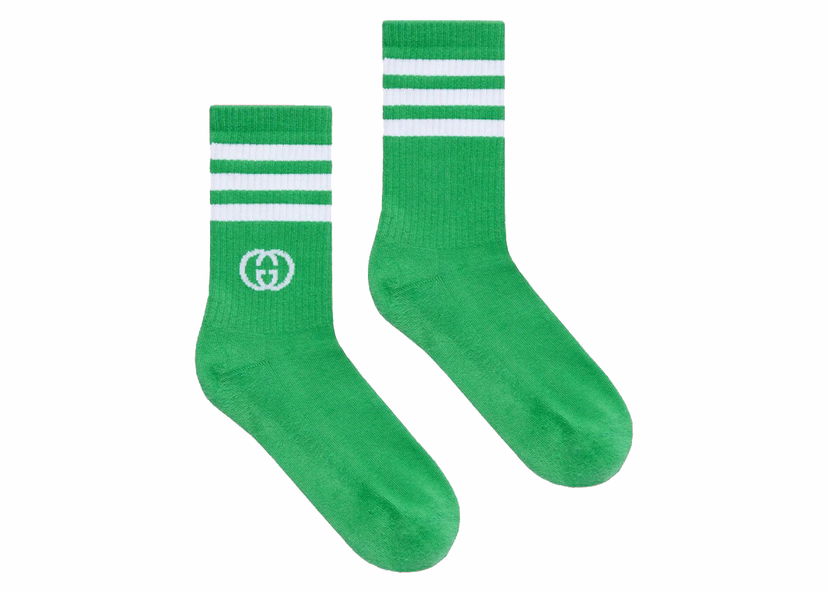 Čarape Gucci adidas x Ankle Socks Green/White Zelena | 691868 4G293 3777